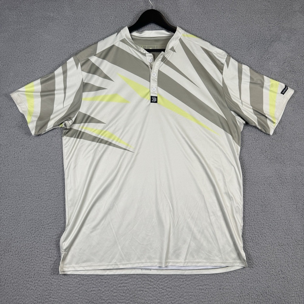 Hazards‎ & Bogeys Shirt Mens XL Multicolor Stripe Polo Performance Stretch Golf